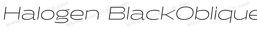 Halogen BlackOblique字体下载字体转换